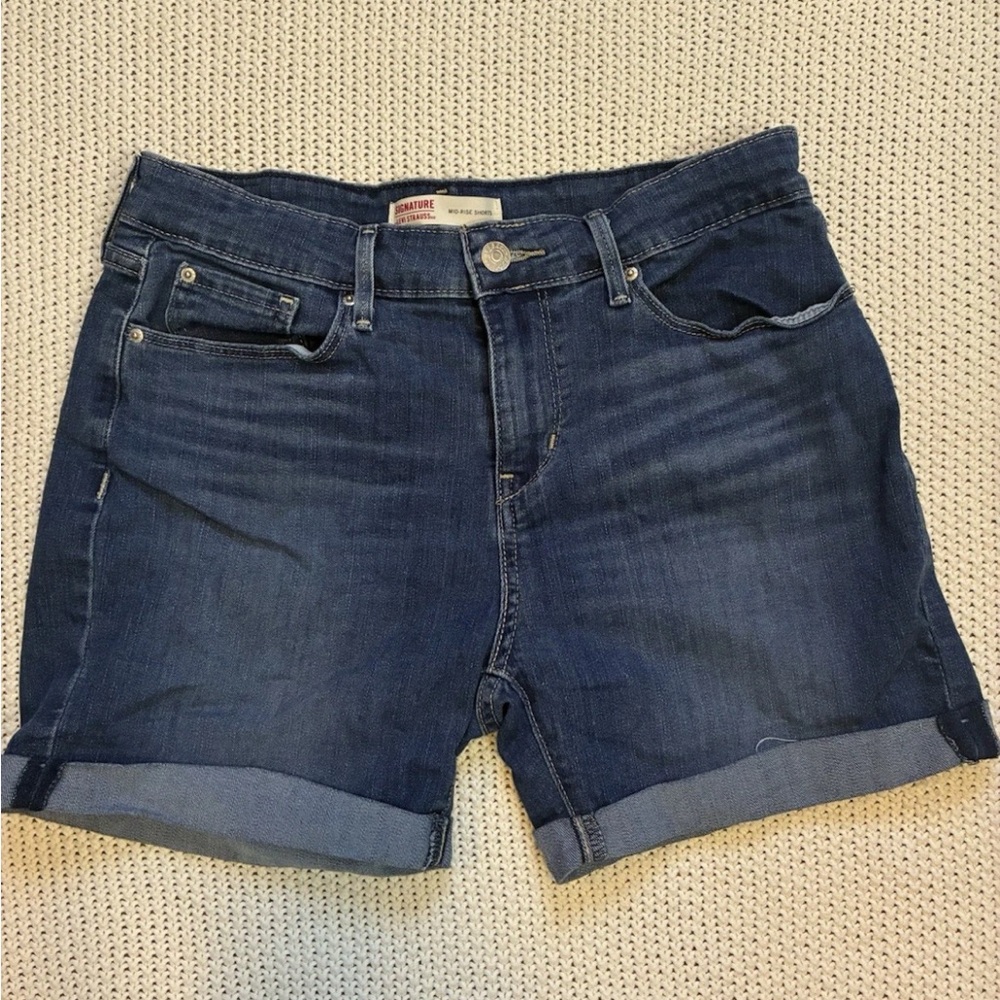 Signature by Levi Strauss Dark Blue Jean Shorts